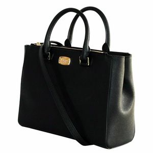 Michael Kors Black Kellen Medium Leather Bag